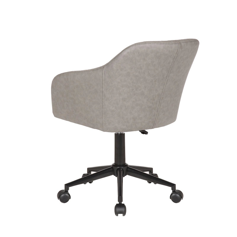 Chaise de bureau, revêtement en cuir PU capitonné