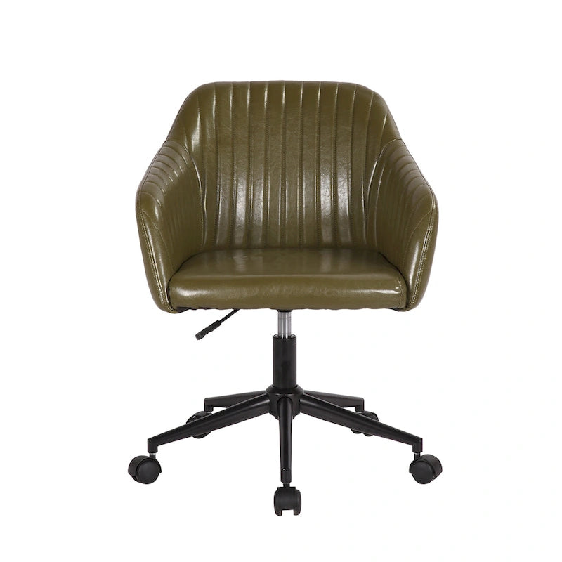 Chaise de bureau, revêtement en cuir PU capitonné