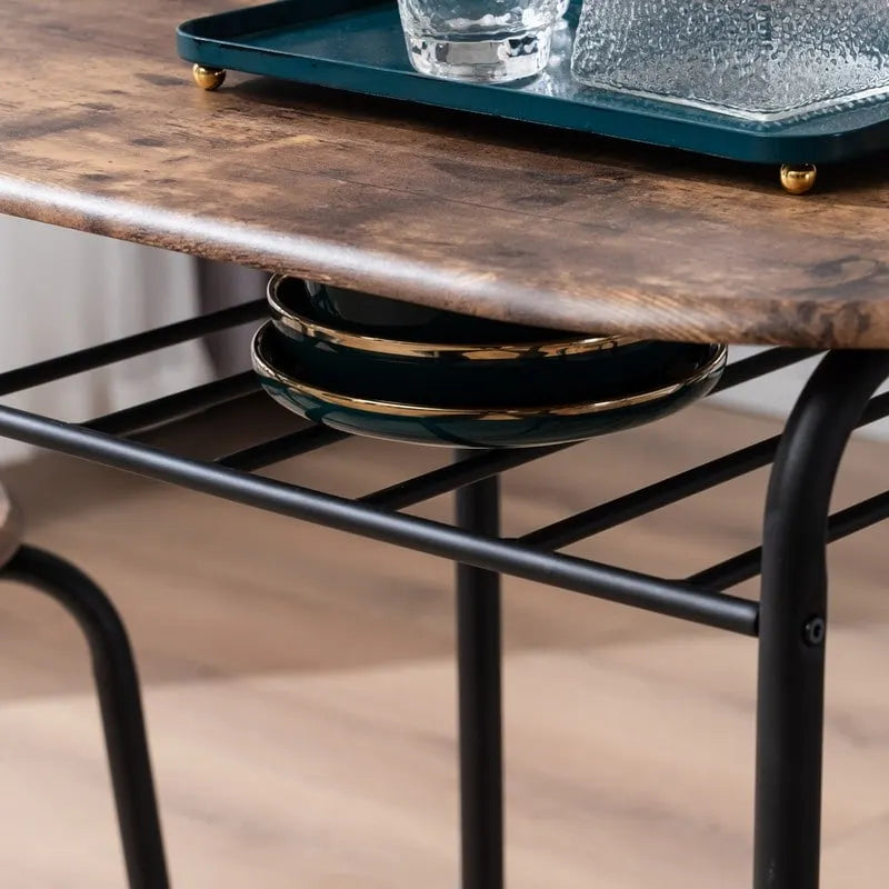 Ensemble de salle à manger moderne, table de petit-déjeuner avec 2 chaises, lot de 3