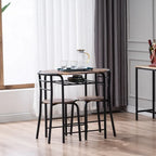 Ensemble de salle à manger moderne, table de petit-déjeuner avec 2 chaises, lot de 3