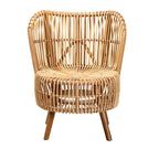 Fauteuil de salon moderne bohème en rotin naturel – Petit ou grand
