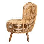 Fauteuil de salon moderne bohème en rotin naturel – Petit ou grand