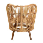 Fauteuil de salon moderne bohème en rotin naturel – Petit ou grand