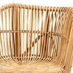 Fauteuil de salon moderne bohème en rotin naturel – Petit ou grand