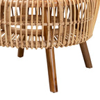 Fauteuil de salon moderne bohème en rotin naturel – Petit ou grand