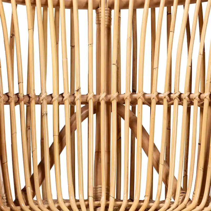 Fauteuil de salon moderne bohème en rotin naturel – Petit ou grand