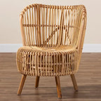 Fauteuil de salon moderne bohème en rotin naturel – Petit ou grand