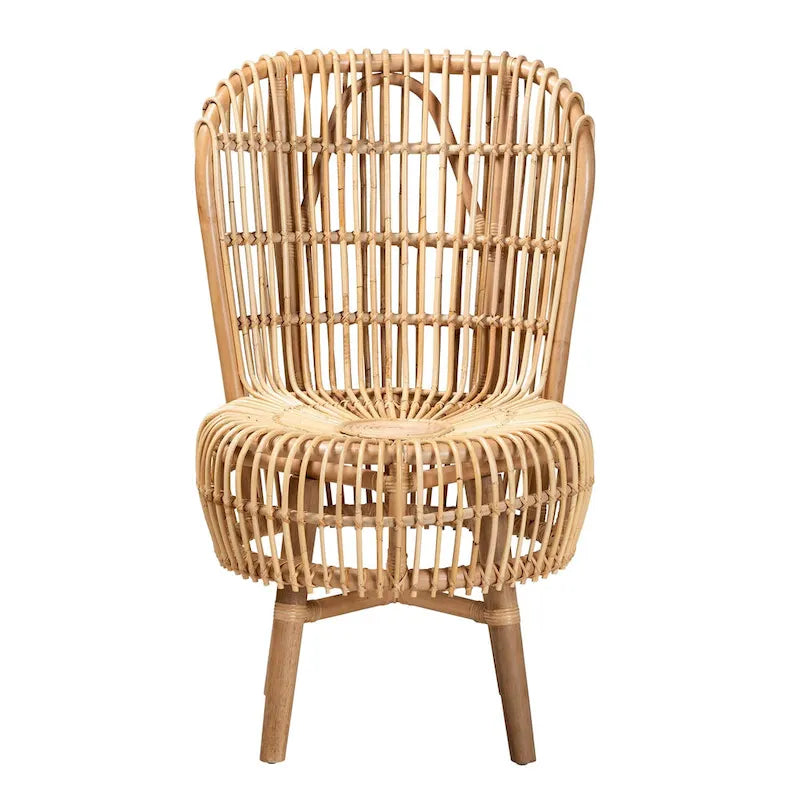 Fauteuil de salon moderne bohème en rotin naturel – Petit ou grand