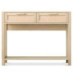 Console en rotin de 100 cm avec 2 tiroirs pour entrée