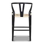 Tabouret de comptoir Weave, hauteur d'assise 23,5 po – Bois massif avec assise tissée