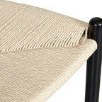 Tabouret de comptoir Weave, hauteur d'assise 23,5 po – Bois massif avec assise tissée