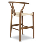 Tabouret de comptoir Weave, hauteur d'assise 23,5 po – Bois massif avec assise tissée