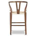 Tabouret de comptoir Weave, hauteur d'assise 23,5 po – Bois massif avec assise tissée