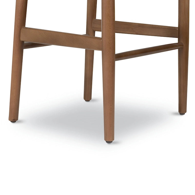 Tabouret de comptoir Weave, hauteur d'assise 23,5 po – Bois massif avec assise tissée