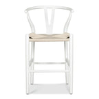Tabouret de comptoir Weave, hauteur d'assise 23,5 po – Bois massif avec assise tissée