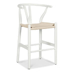Tabouret de comptoir Weave, hauteur d'assise 23,5 po – Bois massif avec assise tissée