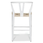 Tabouret de comptoir Weave, hauteur d'assise 23,5 po – Bois massif avec assise tissée