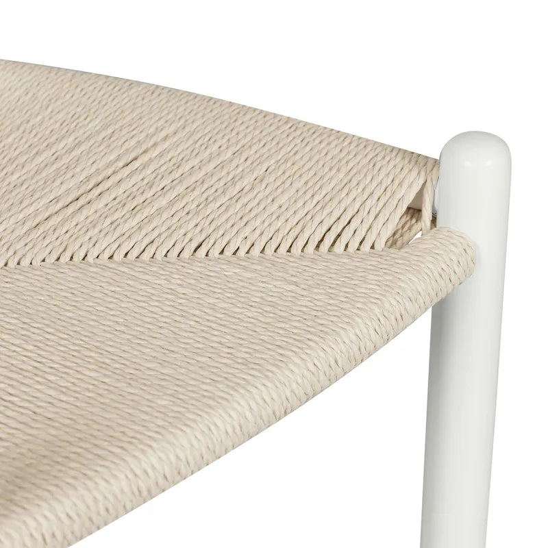 Tabouret de comptoir Weave, hauteur d'assise 23,5 po – Bois massif avec assise tissée