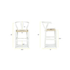 Tabouret de comptoir Weave, hauteur d'assise 23,5 po – Bois massif avec assise tissée