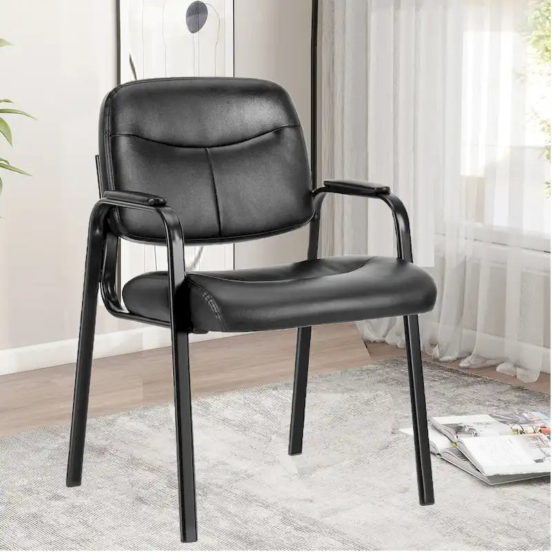 Chaises de réception, fauteuil visiteur de bureau en cuir