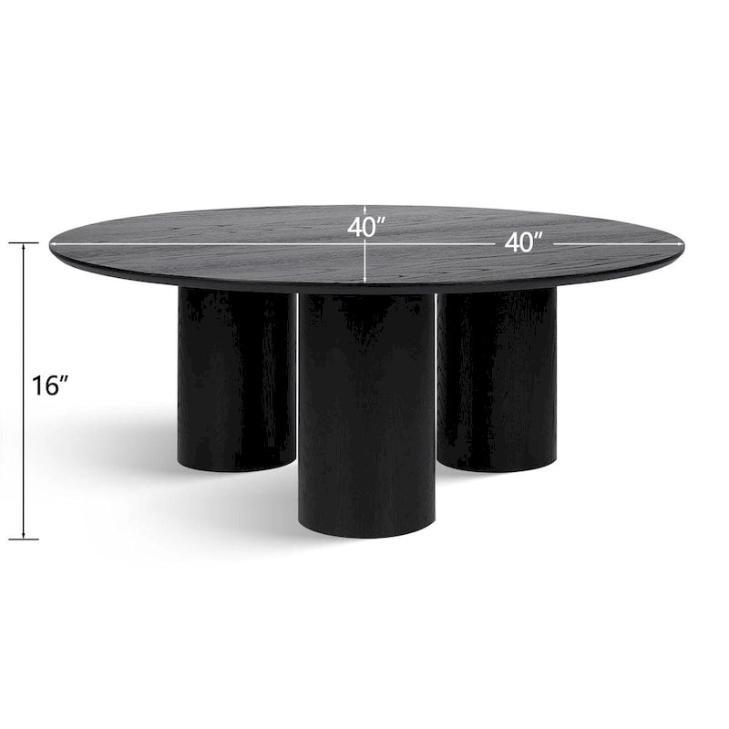 Table basse ronde sur pied 40