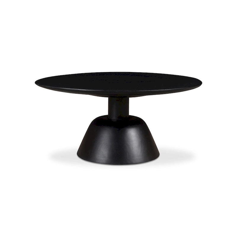 Table basse piédestal moderne en manguier massif - 30L x 30P x 14H