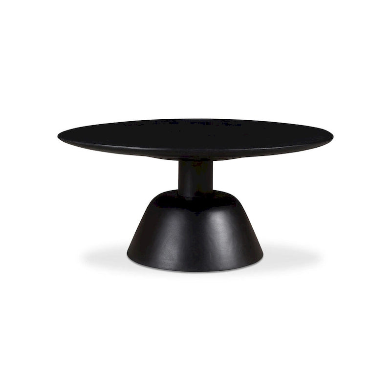  Modern Solid Mango Wood Pedestal Coffee Table - 30W x 30D x 14H