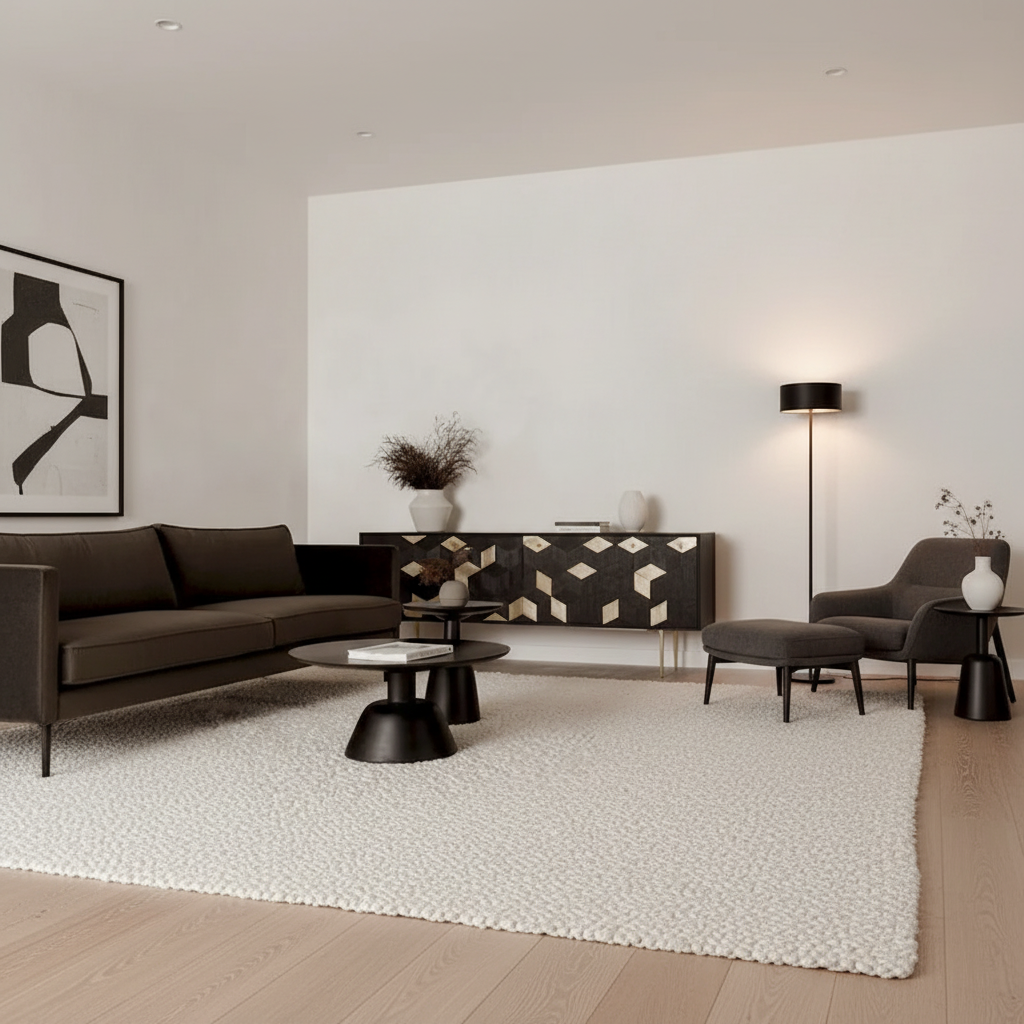 Table basse piédestal moderne en manguier massif - 30L x 30P x 14H