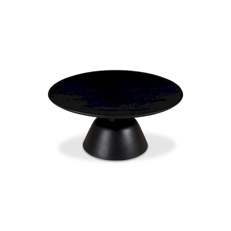 Table basse piédestal moderne en manguier massif - 30L x 30P x 14H