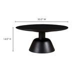 Table basse piédestal moderne en manguier massif - 30L x 30P x 14H