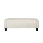 Banc de rangement capitonné en velours