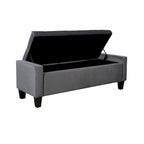 Banc de rangement capitonné en velours