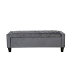 Banc de rangement capitonné en velours