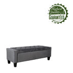 Banc de rangement capitonné en velours