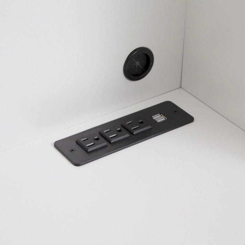 Buffet de rangement, Grand buffet cannelé avec étagères réglables, Crédence, Console de meuble d'appoint