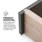 Table de chevet 3 tiroirs en bois massif