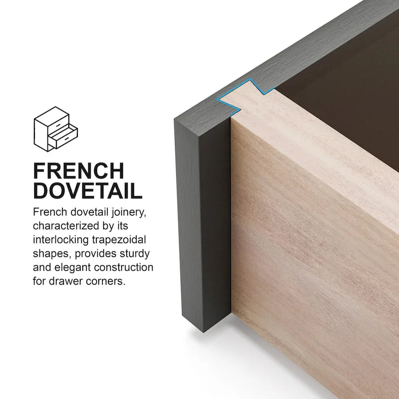 Table de chevet 3 tiroirs en bois massif